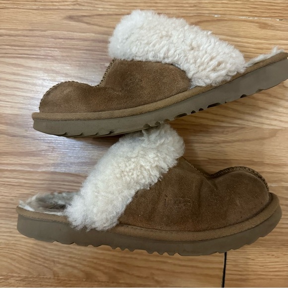 UGG Scuffette Womens Shearling House Shoes Slippers Chestnut Tan Size 7 Womens - Picture 2 of 7